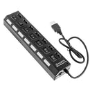 High Speed 7Port USB 2.0HUB Adapter ON/OFF Independent Switch for Laptop Z