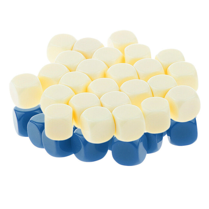 50pc 16mm White Dice Round Corner Acrylic White Dice For D \u0026 D RPG MTG Game