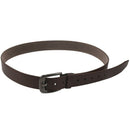 Simple Men Casual Waistband PU Leather Belt Smooth Buckle Belt, Coffee