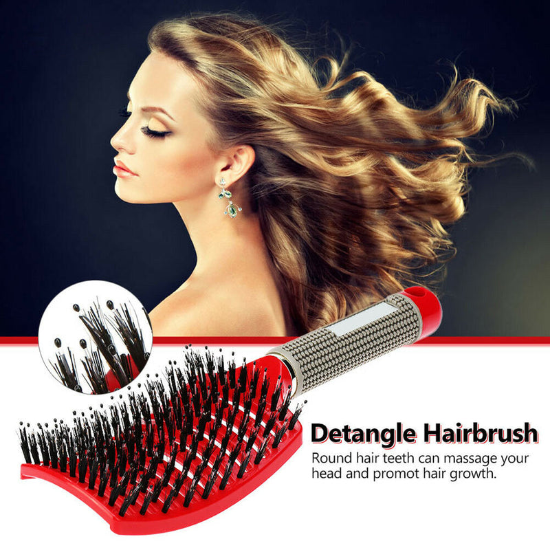 Scalp Massage Comb Bristle Curly Detangle Hair Brush Style Hairbrush Tools