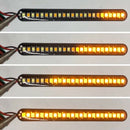 2PCS 24 LED Turn Signals Strip Motorcycle Blinker Flowing Water Tail Brake