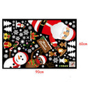 Cartoon Christmas Stickers Window Showcase Santa Clause Snowman Shop Bar D NT3C