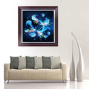 DIY 5D Diamond Embroidery Painting Blue Flower Cross Stitch Home Decor