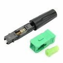 10pcs Ftth Embedded Quick Connector SC/APC Green Plastic Fiber Optic Connec