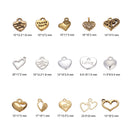 150Pcs Durable  Alloy Love Shaped Mixed Hearts Necklace Pendant  for Earrings