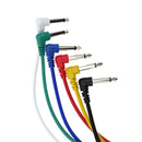 6xGuitar Part Angled Plug Audio Cable Leads Patch Cables for Guitar Pedal Effect