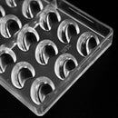 1X(DIY Moon Shaped Polycarbonate Chocolate Molds,Baking And Pastry Tools Pl