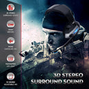 Over Ear Headphone Headset w/ Mic for PS4 PC Xbox One Controller Gray