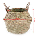 Storage Basket Rattan Straw Basket Wicker Folding Flower  Pot Flower Baske i Pg