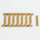 6 Grids Kitchen Dish Storage Tray Shelf Bamboo Holder Plate Bracket Drainer