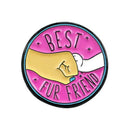 Geometric Pin Brooch Creative Enamel Jacket Lapel Round Badges Friends Gift