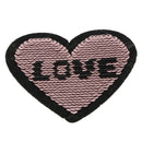 6pcs Fabric Heart Applique Sequin Sew Clothes Embroidery Patches DIY Decor