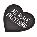 EBack Heart Embroidered Patch for Clothing Iron on Sew on Applique 7.9cmx7.5cm Z