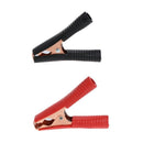 2 Pcs 100A Car Alligator Clips Vehicle Battery Test Crocodile Clamps Black Red