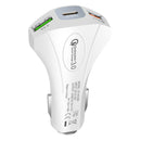 QC3.0 Fast Charge Car Charger 5V 3.5A True Dual USB for Mobile Phone white