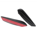 4Pcs Car Driving Air Drag/Pressure Reduce Abs Carbon Fiber Rear Bumper Fins