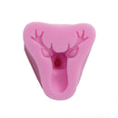 Christmas Deer Head Silicone Cake Chocolate Fondant Mould Baking Decor Tool 3c