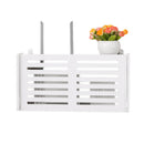 Wireless Wifi Router Storage Box Wood-Plastic Shelf Wall Hangings Bracket C A3W5