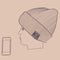 Wireless Bluetooth Music Speaker Heavy Bass Headset Cross Stripe Hat Cap A