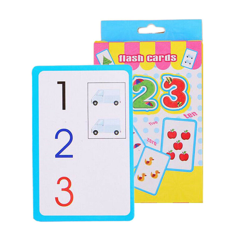 Flash Cards Numbers Flashcards Set Preschool Kids Educational Counting Learning