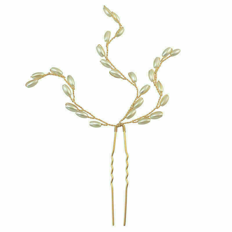 Wedding Party Hairpin Imitated Headdress Plait Hairclip Vine Accessories J1 K7V8