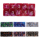 10PCS 6 Sided D6 Dice for Dungeons and Dragons  TRPG Table Games