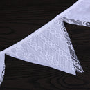 12 Flags White Flower Lace Flag Banner Pennant Wedding/Birthday Party Decor