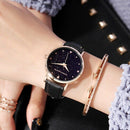 Hannah Martin Movement Night Flash Starry Sky Dial Stainless Steel Waterpro