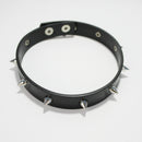 Punk Gothic Faux Leather Alloy  Rivtet Stud Collar Choker Necklace