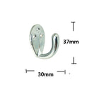 6Pcs Cloth Coat Towel Hangers Door Wall Kitchen Bedroom Bathroom Hooks