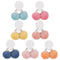 2pcs Candy Color Headband Plush Girls Kid Hair Ties Pompom Lovely Hair Rope