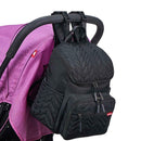 Multifunction Diaper Bags Zipper Baby Care Large Capacity Backpack (Black)