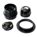 Black Screw E27 LED Light Bulbs Lamp Holder Base Plastic Pendant Socket DIY S574
