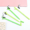 24 Pcs/Lot Climbing Panda on Bamboo Gel Ink Pens 0.5Mm Ballpoint Pen Black  M1H2