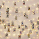 4m LED String Lights Card Photo Clip Holder Fairy Garland Lamp (Warm White)