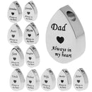 Always in My Heart Waterdrop Urn Memorial Ash Keepsake Pendant Dad