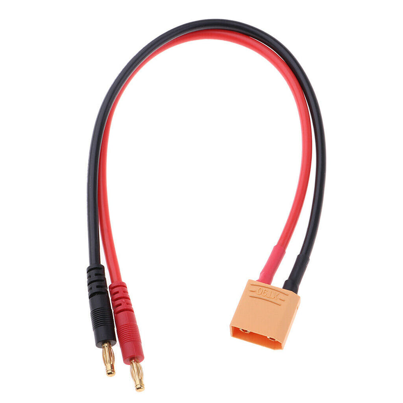 XT90 Male 4mm Banana Connector Plug Lead Battery Charge Cable 12 AWG RC