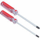2 Pcs Red Clear Antislip Handle 4mm Magnet Tip T25 Security Torx Screwdrive M9G1