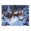 5D Diamond Painting By Number Kits Winter Snow & Deer Rhinestone Pictures