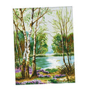 Stamped Cross Stitch Kits 11CT Aida Cloth Embroidery Kits - Forest & Lake