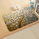 Floral Print Floor Mat Carpet Flannel Non-Slip Absorbent Kitchen Bedroom Ba