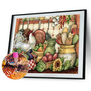 Full Round 5D DIY Diamond Painting Kitchen Supplies Embroidery Kit (LG187)