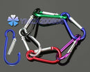 12X Portable Aluminium Carabiner Camping Hiking Hook Keychain Gadget D-Shape 5CM