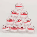10Pcs Acrylic Clear Ring Earring Display Box Storage Case Organizer Red Pad A