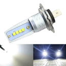 2X H7 3030 LED Headlight High Low Beam Bulb Kit 6500K Fog Light 6000LM 55W B7T1