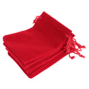 10 pieces Velvet Bags Wedding Party Gift Drawstring Jewelry Pouches Red