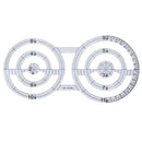 5 Pieces Multi-function Clear Twin Double Shapes Ruler Quilting Sewing Template