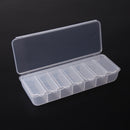 Large Travel Pill Cases Portable 7-Day Medicine Box Tablet Container(Clear)