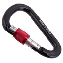 24KN Screw Locking Carabiner For Mountaineering Rock Climbing - Black
