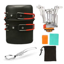 Portable Cooking Tool Camping Automatic Ignition Canister Stove Pot (1 Set) A